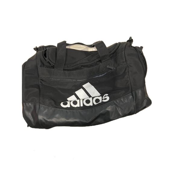Adidas Defender Medium 20"x12"x10" Black Duffel Bag - Picture 1 of 6